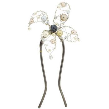 Colette Malouf - Flower Hair Pin - Mixed Pearls (1)