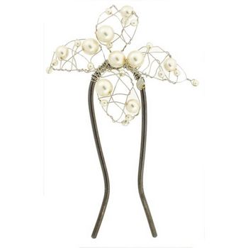 Colette Malouf - Flower Hair Pin - Pearl Flower - (1)