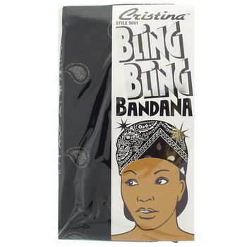 HairBoutique Beauty Bargains - Cristina - Bling Bling Bandana - Black