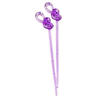 Hairsticks - A Twisted Pair - Light Amethyst