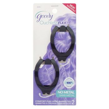 Goody - Ouchless Flex Small Updo Barrette - Black (Set of 2)