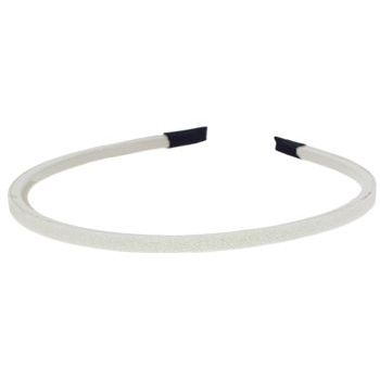 HB HairJewels - Lucy Collection - Skinny Glitter Headband - White