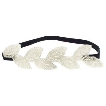 SBNY Accessories - Beaded Leaves of Rome Stretch Headband