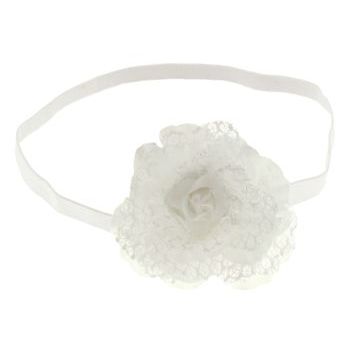 SBNY Accessories - Garter Inspired Rose Bandeau - Alpine Snow