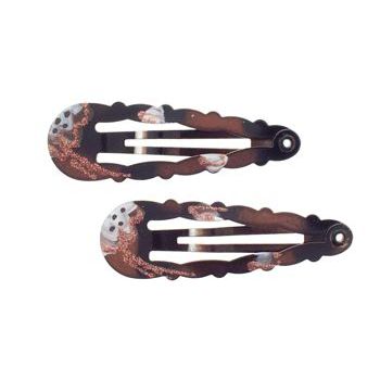 Smoothies - Teardrop Painted Glitter Sleep Clip - Brown