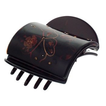 Karen Marie - Oriental Flat Claw - Double Inlay Clay Flowers (1)