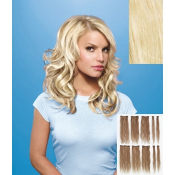 HairDo - 10 Piece Human Hair Extensions (Color: R10HH Palest Blonde)