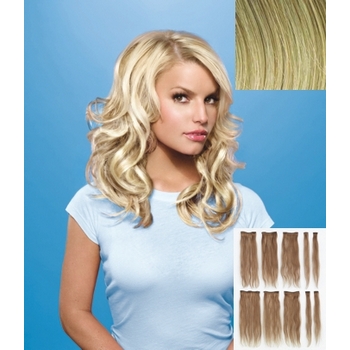 HairDo - 10 Piece Human Hair Extensions (Color: R14/88H Golden Wheat)