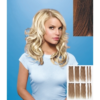 HairDo - 10 Piece Human Hair Extensions (Color: R4HH Chestnut Brown)