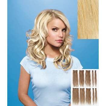 HairDo - 10 Piece Human Hair Extensions (Color: R9HH Light Golden Blonde)