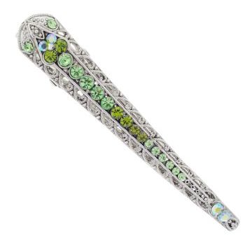Karen Marie - Straight Crystal Filigree Jaw - Peridot (1)