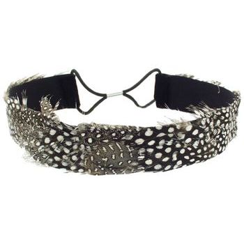 SBNY Accessories - Chocolate Brown and Black Speckled Feather 1inch Bandeau
