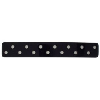 Caravan - Black w/White Polka Dots Barrette - (1)