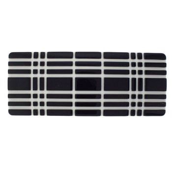 Caravan - Black w/Stitch Pattern Barrette - (1)