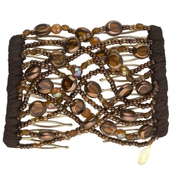 Evita Peroni - Giovanna Double Comb - Topaz - Connected Beaded Combs