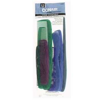 Conair Accessories - 12 Pack Comb Assortment - Assorted Colors