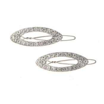 Medusa's Heirlooms - Open Marquis Swarovski Crystal Clips - White Diamond (Set of 2)