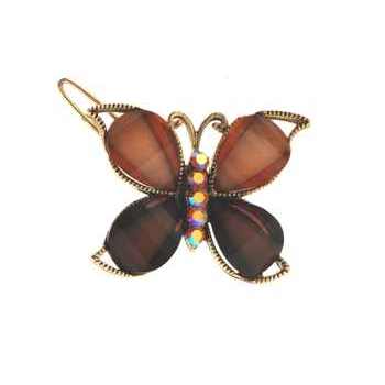 Medusa's Heirlooms - Enamel Glass Butterfly Clip - Topaz (1)