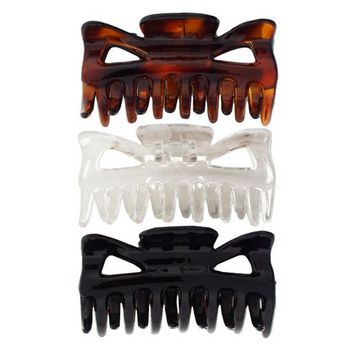 Scunci - Wing Tip Jaw Clips - Black, Tort, Clear