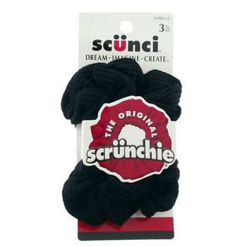 Scunci - Scrunchies - 3 Pk - Black