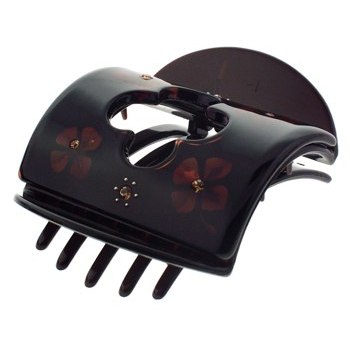 Karen Marie - Oriental Flat Claw - 4 Clay Flower Cross Cutout  (1)