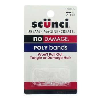 Scunci - Poly Bands Mini No Damage - Clear (Set of 75)