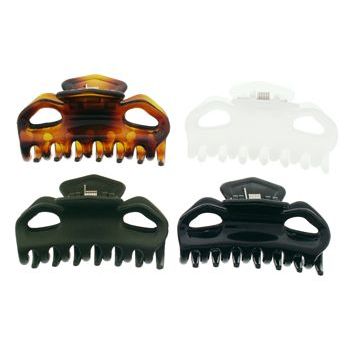 Scunci - Small Jaw Clips - 4 pk (Tort, Frost, Black, Green)