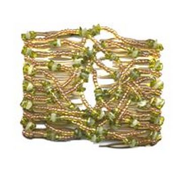 Evita Peroni - Beatrice - Verdigris - Connected Gold Hued Combs