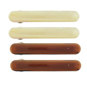 Scunci - Thin Natural Barrettes - Blonde & Brown