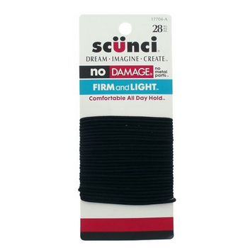 Scunci - Elastics Large Thin No Damage 28 pk - Black