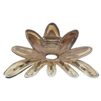 Scunci - Covered Hinge Flower Jaw Clip - Transparent Brown