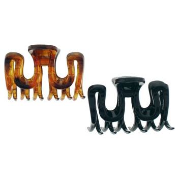 Scunci - No Slip Grip - Wave Jaw Clips - Black & Tort