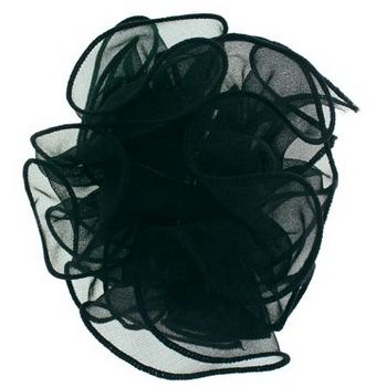 Scunci - Organza Swirl Bow Jaw Clip - Black