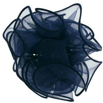 Scunci - Organza Swirl Bow Jaw Clip - Navy