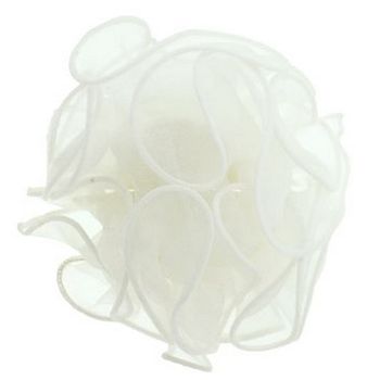 Scunci - Organza Swirl Bow Jaw Clip - White
