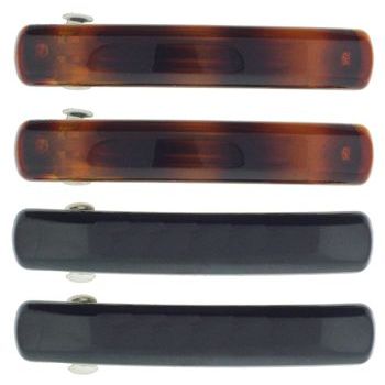 Scunci - No Slip Grip - No Damage Barrettes - 2 Tort & 2 Black