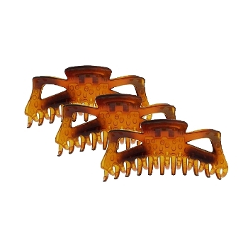 Scunci - No Slip Grip - Extra Large Jaw Clip Set - Tort (Set of 3)