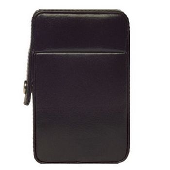 Alicia Klein - Business Card Flip Top - Black Leather