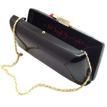 LuLu Guinness - Lipstick Perspex Clutch - Black (1)