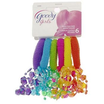 Goody Girls - Firecracker Ponytailer - Purple, Aqua, Lime, Fuchsia, Yellow & Orange (Set of 6)