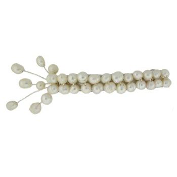 Balu - Double Pearl Barrette w/Floating Pearls - White (1)