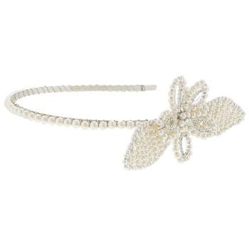 Balu - Headband w/Pearl & Crystal Flower - Ivory (1)