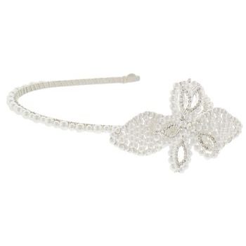 Balu - Headband w/Pearl & Crystal Flower - White (1)