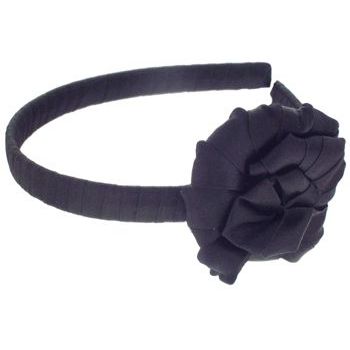 Balu - Satin Wrapped Flower Headband - Black (1)