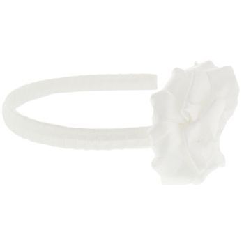 Balu - Satin Wrapped Flower Headband - White (1)