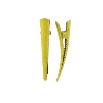 HB HairJewels - Lucy Collection - Extra Petite Metallic Banana Clip - Gold (Set of 2)