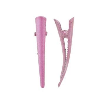 HB HairJewels - Lucy Collection - Extra Petite Metallic Banana Clip - Rose (Set of 2)