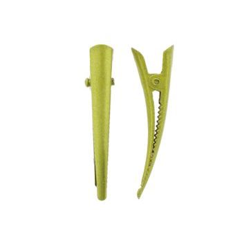 HB HairJewels - Lucy Collection - Extra Petite Metallic Banana Clip - Lime (Set of 2)