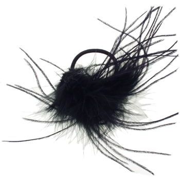 HB HairJewels - Lucy Collection - Feather Ponytailer -  Jet Black (1)