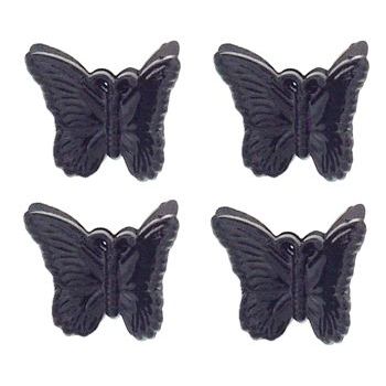 HB HairJewels - Lucy Collection - Petite Butterfly Clips -  Black (Set of 2)